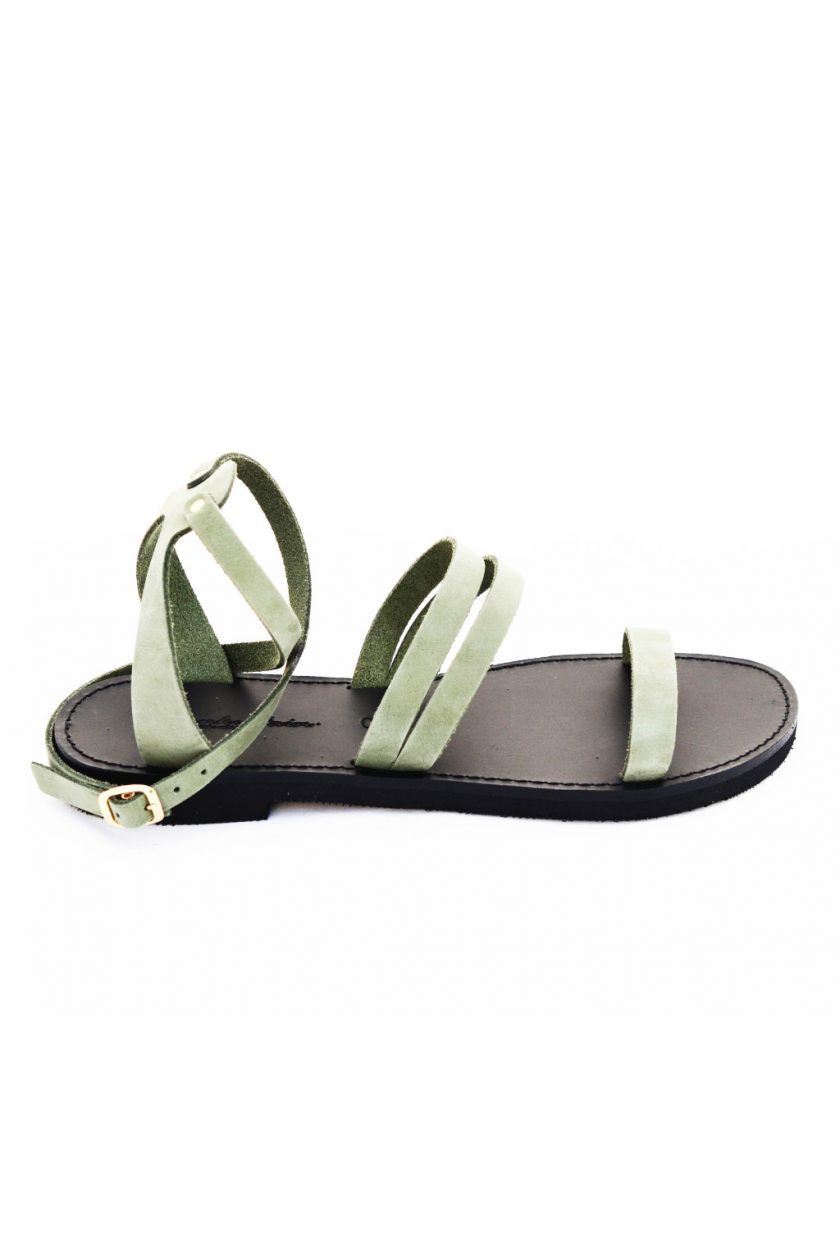 Sandale din piele naturală FUNKY GLAM, verde